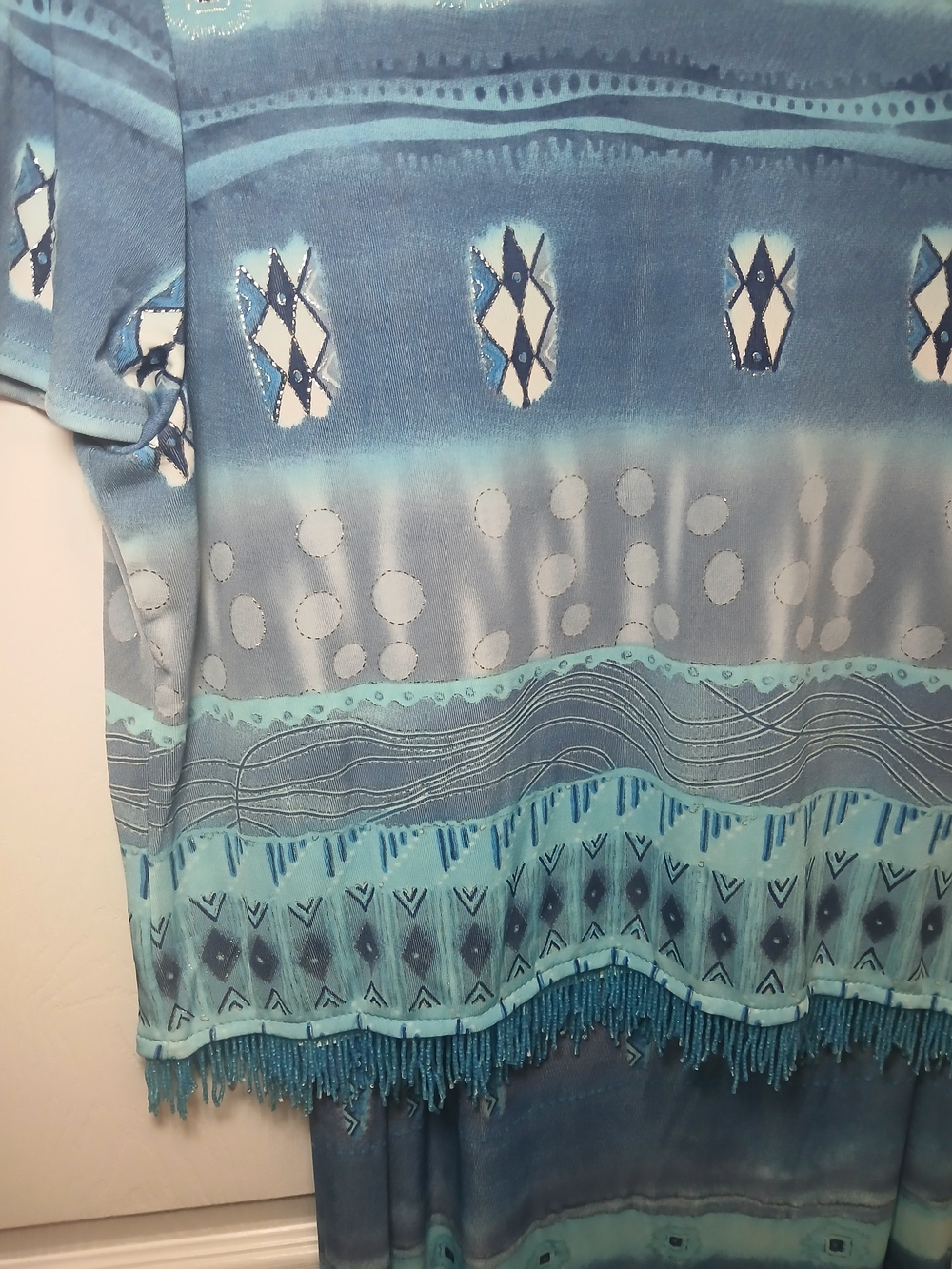 Blue Patterned 2 Piece Set - Picture 2 of 5